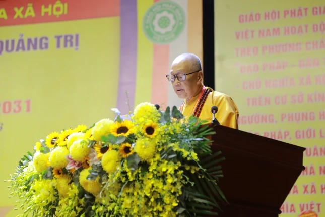 Hòa thượng Thích Tánh Nhiếp đọc diễn văn khai mạc