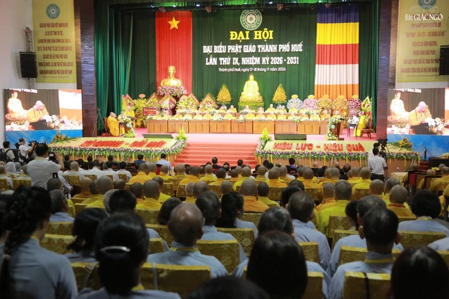 Đại hội đại biểu Phật giáo TP.Huế lần thứ IX, nhiệm kỳ 2026-2031 thành tựu viên mãn