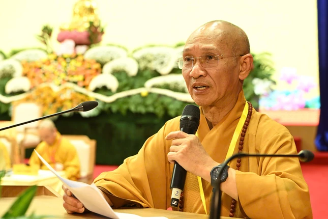 Hòa thượng Thích Thanh Điện phát biểu khai mạc