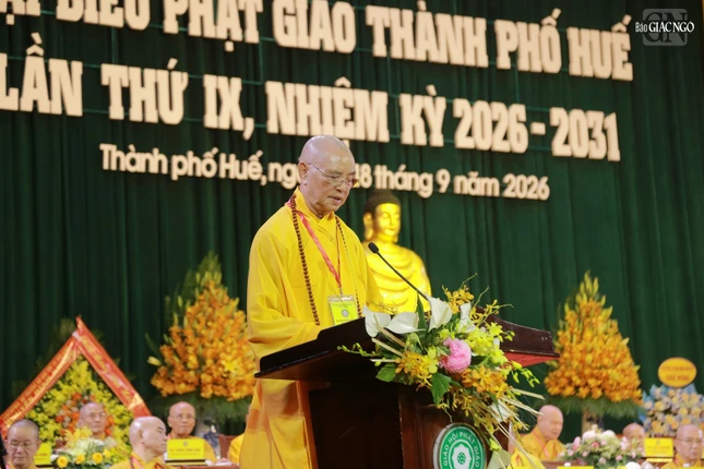 Hòa thượng Thích Huệ Phước phát biểu bế mạc