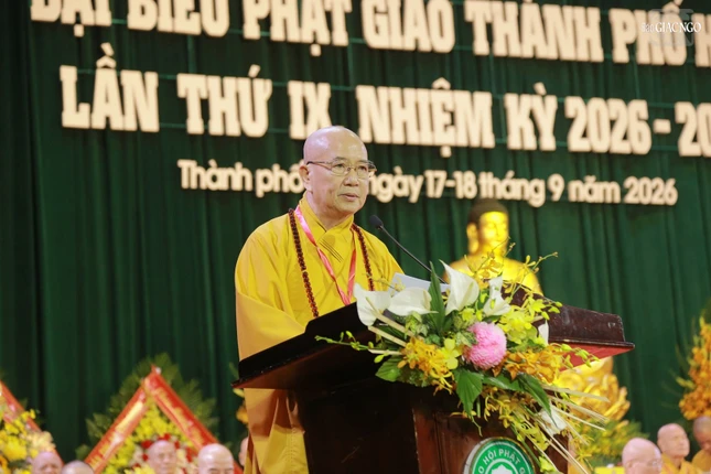 Hòa thượng Thích Khế Chơn phát biểu khai mạc
