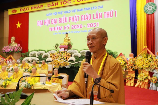 Hòa thượng Thích Thanh Điện phát biểu khai mạc