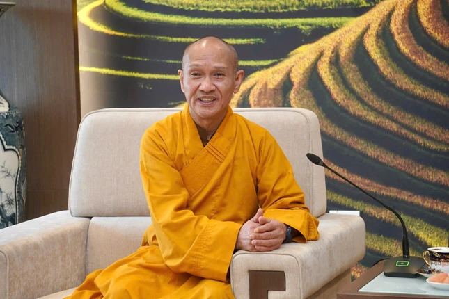 Hòa thượng Thích Thanh Điện phát biểu