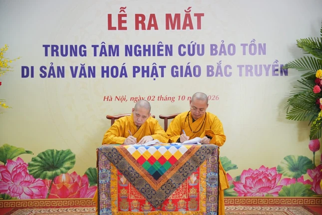 Trung tâm Nghiên cứu và Bảo tồn Di sản Văn hóa Phật giáo Bắc truyền ký kết hợp tác với Công ty Cổ phần Viễn thông Truyền thông và Giáo dục Trúc Lâm Trung tâm Nghiên cứu và Bảo tồn Di sản Văn hóa Phật giáo Bắc truyền ký kết hợp tác với Công ty Cổ phần Viễn thông Truyền thông và Giáo dục Trúc Lâm