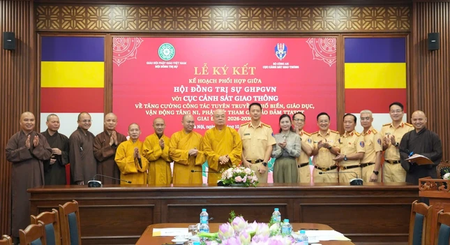 Trong giai đoạn 2026-2030, GHPGVN tiếp tục chỉ đạo các ban, ngành, Ban Trị sự GHPGVN các tỉnh, thành phố và cơ sở tự viện lồng ghép nội dung tuyên truyền an toàn giao thông vào các khóa tu, buổi thuyết giảng và hoạt động hướng dẫn Phật tử Trong giai đoạn 2026-2030, GHPGVN tiếp tục chỉ đạo các ban, ngành, Ban Trị sự GHPGVN các tỉnh, thành phố và cơ sở tự viện lồng ghép nội dung tuyên truyền an toàn giao thông vào các khóa tu, buổi thuyết giảng và hoạt động hướng dẫn Phật tử