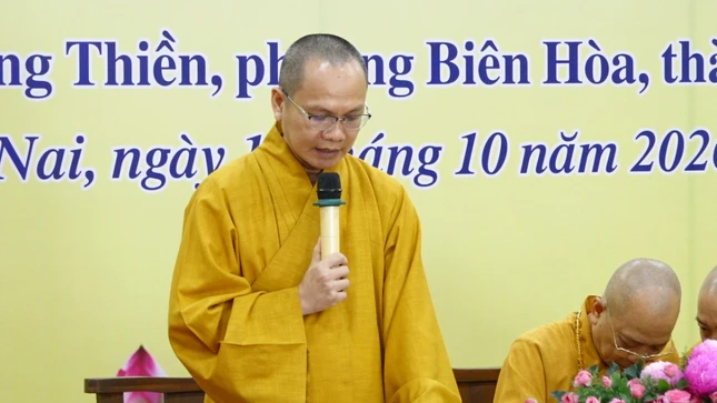 Đại đức Thích Đạt Ma Quang Tuệ phát biểu khai mạc
