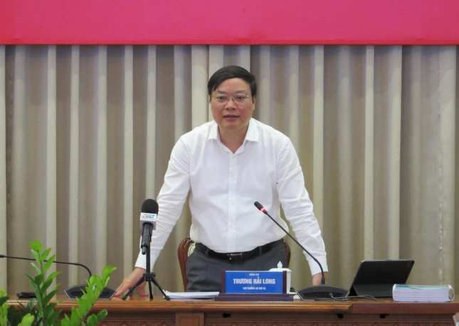 Thứ trưởng Bộ Nội vụ Trương Hải Long kết luận buổi làm việc