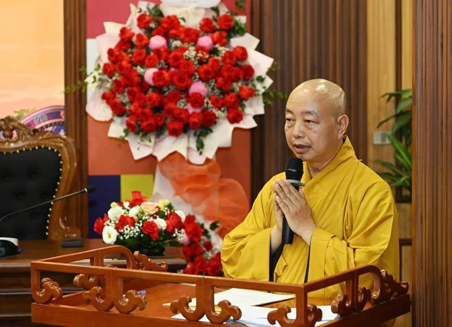 Hòa thượng Thích Thanh Huân phát biểu khai mạc
