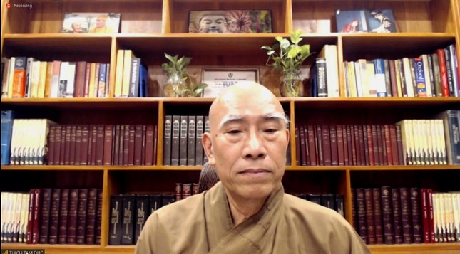 Thượng tọa Thích Tâm Đức phát biểu