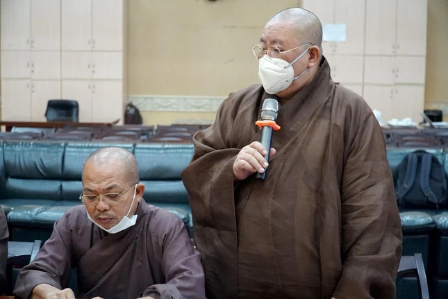 Thượng tọa Thích Đồng Văn, Trưởng phòng Sau đại học phát biểu