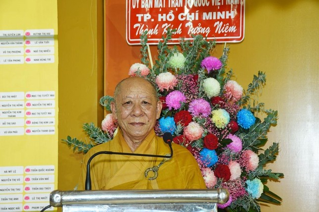 Hòa thượng Thích Huệ Thông, Quyền Trưởng ban Trị sự GHPGVN quận nói ý nghĩa lễ cầu siêu