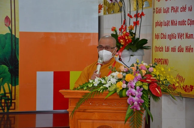 Thượng tọa Thích Tâm Chơn phát biểu khai mạc
