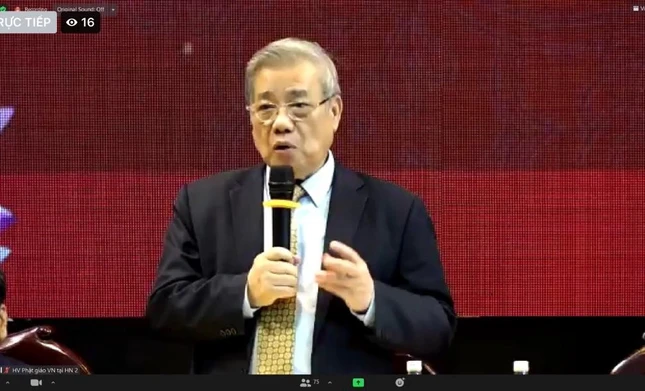 GS.Vũ Minh Giang, Chủ tịch Hội đồng Khoa học Đại học Quốc gia TP.Hà Nội phát biểu GS.Vũ Minh Giang, Chủ tịch Hội đồng Khoa học Đại học Quốc gia TP.Hà Nội phát biểu