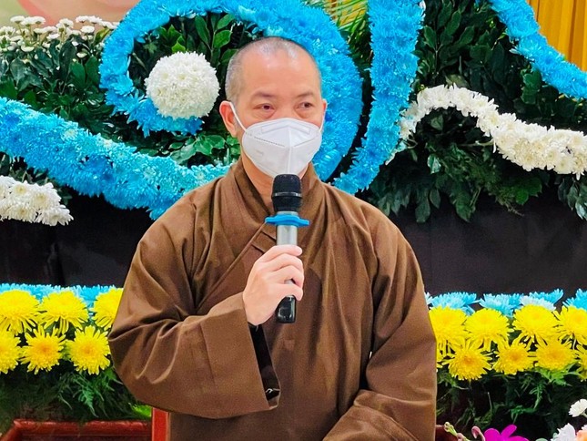 Thượng tọa Thích Quang Thạnh phát biểu