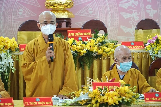 Thượng tọa Thích Thiện Quý phát biểu chỉ đạo