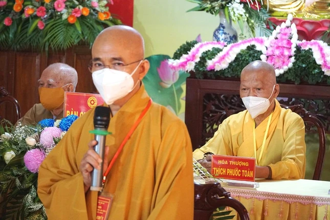 Thượng tọa Thích Thiện Quý phát biểu chỉ đạo