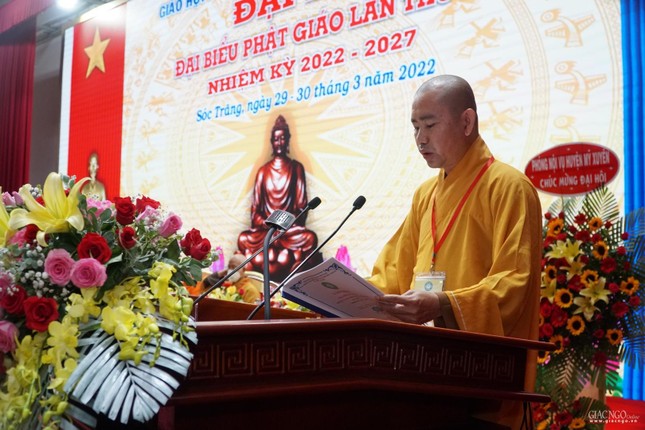 Đại đức Thích Thiện Nguyện, trình dự thảo phương hướng và nhân sự dự kiến của Phật giáo tỉnh nhiệm kỳ 2022-2027