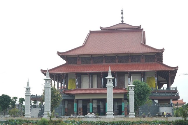 Công trình chánh điện mới đã hoàn thành 95%