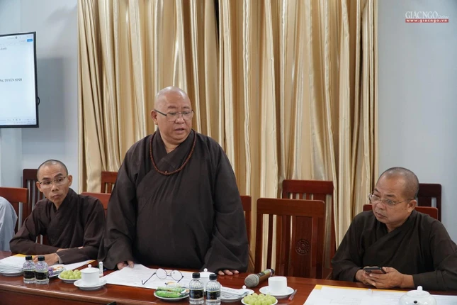 Thượng tọa Thích Đồng Văn, Trưởng phòng Sau đại học phát biểu