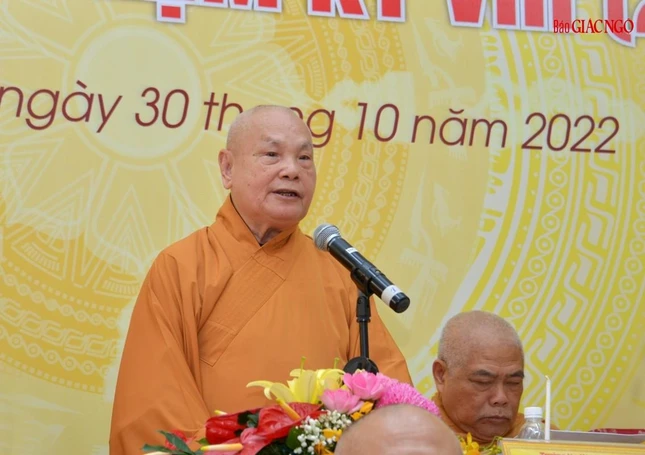 Hòa thượng Thích Thiện Nhơn phát biểu chỉ đạo