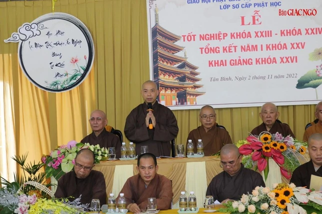 Thượng tọa Thích Quang Thạnh phát biểu chỉ đạo