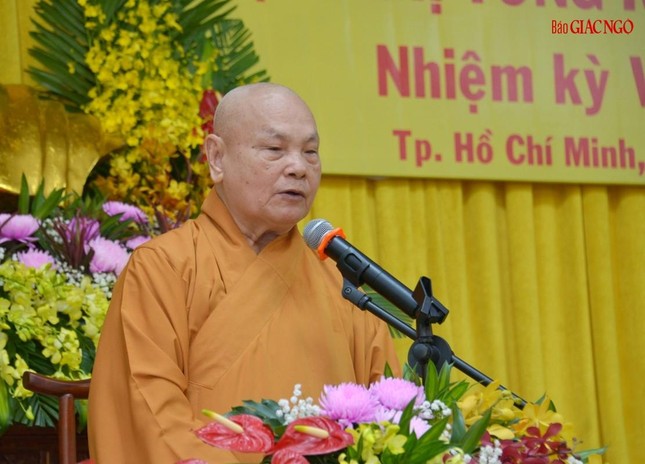 Hòa thượng Thích Thiện Nhơn phát biểu chỉ đạo