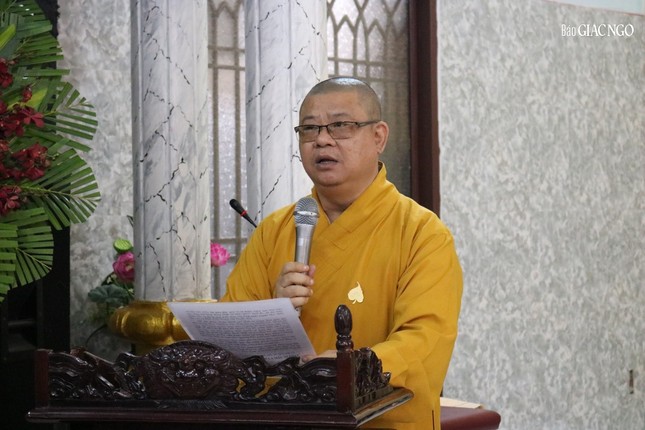 Thượng tọa Thích Minh Thanh phát biểu khai mạc