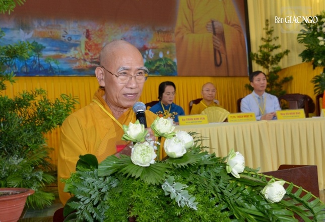 Hòa thượng Thích Tâm Đức phát biểu khai mạc