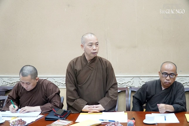 Thượng tọa Thích Quang Thạnh phát biểu