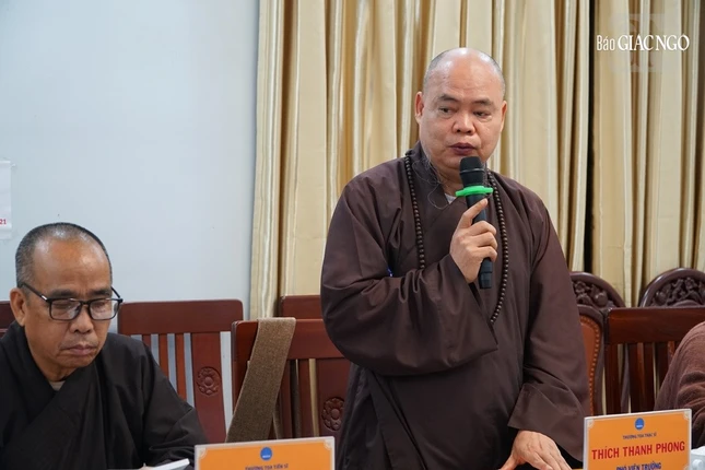 Thượng tọa Thích Thanh Phong báo cáo về các hạng mục cần thực hiện để phục vụ cho Đại lễ Vesak Liên Hiệp Quốc 2025 Thượng tọa Thích Thanh Phong báo cáo về các hạng mục cần thực hiện để phục vụ cho Đại lễ Vesak Liên Hiệp Quốc 2025