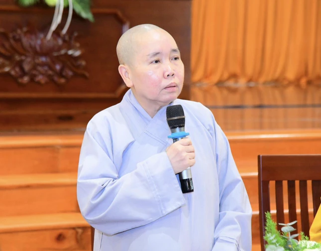 Ni sư Thích nữ Như Nguyệt, Trưởng khoa Giáo dục mầm non - Học viện Phật giáo VN tại TP.HCM báo cáo thực trạng công tác đào tạo Ni sinh tại khoa Ni sư Thích nữ Như Nguyệt, Trưởng khoa Giáo dục mầm non - Học viện Phật giáo VN tại TP.HCM báo cáo thực trạng công tác đào tạo Ni sinh tại khoa