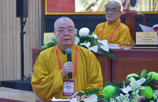 Trưởng lão Hòa thượng Thích Thanh Nhiễu phát biểu khai mạc