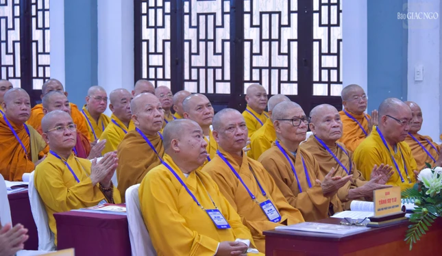 Đại diện Ban Trị sự các tỉnh, thành là thành viên các Ban Tăng sự, Pháp chế, Kiểm soát tham dự hội nghị tổng kết