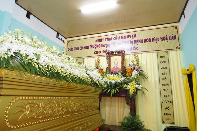 Kim quan cố Hòa thượng Thích Hạnh Hoa được tôn trí tại tổ đình Phước Lâm (P.Hội An Tây, TP.Đà Nẵng)