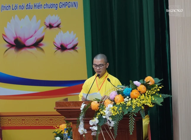 Đại đức Thích Đồng Triết trình phương hướng hoạt động Phật sự nhiệm kỳ 2026-2031