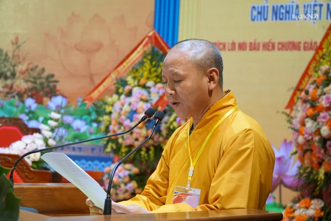 Đại đức Thích Chúc Cường, Chánh Thư ký trình báo cáo và phương hướng nhiệm kỳ mới