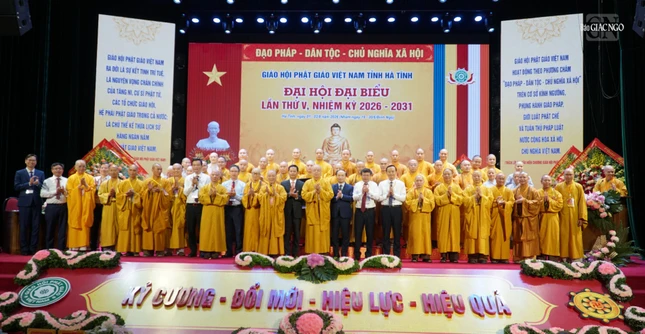 Đại hội đại biểu Phật giáo tỉnh Hà Tĩnh, nhiệm kỳ 2026-2031 thành tựu viên mãn