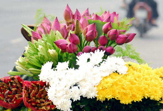 Ở giữa lòng phố thị phồn hoa vẫn còn hồ sen Tây Hồ để tĩnh tâm, để trải lòng mình ra với gió với nắng và với hương sen ngan ngát. Những nụ hoa e ấp bên lá sen to bản Hoa sen mang vẻ đẹp dịu dàng và mềm mại. Tháng 6, những đóa sen hồng, sen trắng đón hạ về. Hoa sen luôn nổi trội giữa muôn vàn sắc hoa. Hoa sen giản dị và dân dã từ cách gói, không cầu kỳ, hoa được gói bằng chính những chiếc lá sen. Tách gạo sen dùng để ướp trà. Trà sen trở thành một tinh thần đặc trưng của văn hóa trà Việt Nam, mang trong đó nhiều triết lý, lịch sự và lòng kính trọng. Mùa sen mùa của những kỷ niệm tràn về. Sen tỏa hương lặng lẽ trong một góc tâm hồn để biết rằng ký ức mình vẫn còn vẹn nguyên một thời. Những gánh hàng hoa với những nụ sen còn búp chờ tay người cắm len lỏi vào từng con đường, góc phố. Ở giữa lòng phố thị phồn hoa vẫn còn hồ sen Tây Hồ để tĩnh tâm, để trải lòng mình ra với gió với nắng và với hương sen ngan ngát. Những nụ hoa e ấp bên lá sen to bản Hoa sen mang vẻ đẹp dịu dàng và mềm mại. Tháng 6, những đóa sen hồng, sen trắng đón hạ về. Hoa sen luôn nổi trội giữa muôn vàn sắc hoa. Hoa sen giản dị và dân dã từ cách gói, không cầu kỳ, hoa được gói bằng chính những chiếc lá sen. Tách gạo sen dùng để ướp trà. Trà sen trở thành một tinh thần đặc trưng của văn hóa trà Việt Nam, mang trong đó nhiều triết lý, lịch sự và lòng kính trọng. Mùa sen mùa của những kỷ niệm tràn về. Sen tỏa hương lặng lẽ trong một góc tâm hồn để biết rằng ký ức mình vẫn còn vẹn nguyên một thời. Những gánh hàng hoa với những nụ sen còn búp chờ tay người cắm len lỏi vào từng con đường, góc phố.