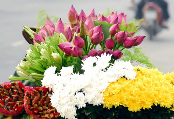 Ở giữa lòng phố thị phồn hoa vẫn còn hồ sen Tây Hồ để tĩnh tâm, để trải lòng mình ra với gió với nắng và với hương sen ngan ngát. Những nụ hoa e ấp bên lá sen to bản Hoa sen mang vẻ đẹp dịu dàng và mềm mại. Tháng 6, những đóa sen hồng, sen trắng đón hạ về. Hoa sen luôn nổi trội giữa muôn vàn sắc hoa. Hoa sen giản dị và dân dã từ cách gói, không cầu kỳ, hoa được gói bằng chính những chiếc lá sen. Tách gạo sen dùng để ướp trà. Trà sen trở thành một tinh thần đặc trưng của văn hóa trà Việt Nam, mang trong đó nhiều triết lý, lịch sự và lòng kính trọng. Mùa sen mùa của những kỷ niệm tràn về. Sen tỏa hương lặng lẽ trong một góc tâm hồn để biết rằng ký ức mình vẫn còn vẹn nguyên một thời. Những gánh hàng hoa với những nụ sen còn búp chờ tay người cắm len lỏi vào từng con đường, góc phố.