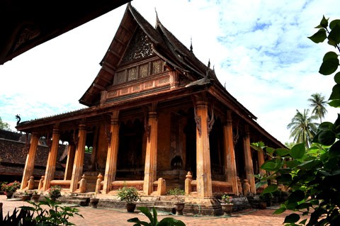 Ngôi chùa cổ kính ở Viêng Chăn