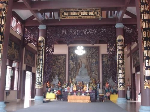 Đại Hùng bửu điện, trung tâm của thiền viện, nơi cử hành những nghi lễ trọng đại - Ảnh: HẢI DƯƠNG