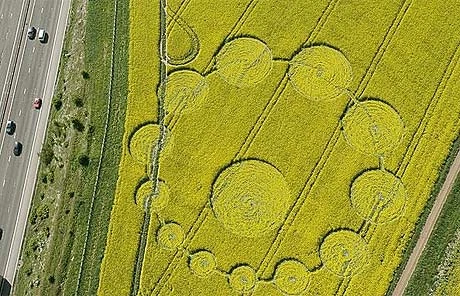 Những hình tròn kỳ lạ này tạo nên khái niệm "hình tròn trên cánh đồng" và cho đến giờ vẫn là bí mật.