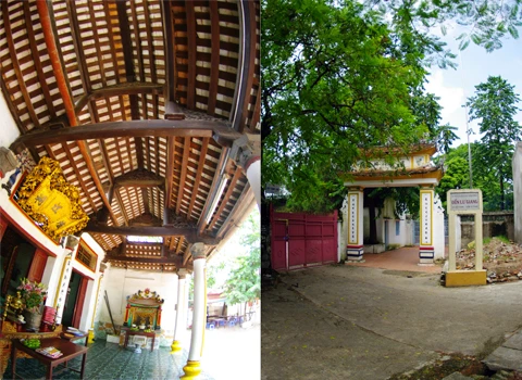 Chùa làng Hoàng Mai là nơi lưu giữ nhiều nét văn hóa của vùng đất cổ Mơ Rượu. Mái chùa cong cong, những cây cổ thụ khẳng khiu đầy hoài niệm. Chiếc giếng cổ như một con mắt xanh của đất. Đình Hoàng Mai lát gạch đỏ với những tượng voi, ngựa đá bên ngoài trông vừa gần gũi vừa tôn nghiêm. Cả một khuôn viên rộng lớn bao bọc lấy ngôi đình. Hàng hiên rộng của đình rộng, dài làm điểm tiếp nối giữa sân và đình. Công chùa truyền thống xen lẫn hiện đại. Những gian thờ và khoảng sân trong đình một ngày tĩnh mịch. Những ngôi tháp mang trong mình những câu chuyện và truyền thuyết lịch sử.