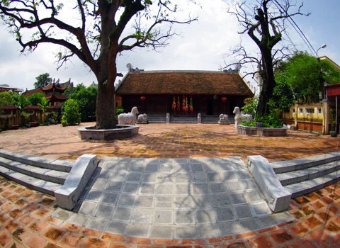 Chùa làng Hoàng Mai là nơi lưu giữ nhiều nét văn hóa của vùng đất cổ Mơ Rượu. Mái chùa cong cong, những cây cổ thụ khẳng khiu đầy hoài niệm. Chiếc giếng cổ như một con mắt xanh của đất. Đình Hoàng Mai lát gạch đỏ với những tượng voi, ngựa đá bên ngoài trông vừa gần gũi vừa tôn nghiêm. Cả một khuôn viên rộng lớn bao bọc lấy ngôi đình. Hàng hiên rộng của đình rộng, dài làm điểm tiếp nối giữa sân và đình. Công chùa truyền thống xen lẫn hiện đại. Những gian thờ và khoảng sân trong đình một ngày tĩnh mịch. Những ngôi tháp mang trong mình những câu chuyện và truyền thuyết lịch sử.