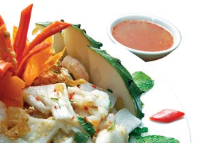 Gỏi mãng cầu và nước mắm chay Gỏi mãng cầu và nước mắm chay