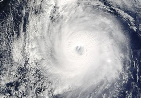 Hình ảnh bão số 9 có tên gọi quốc tế là Kestana được chụp từ vệ tinh.