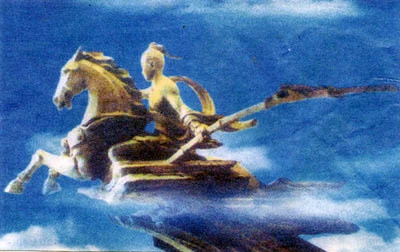 Phác thảo tượng đài Thánh Gióng của nhà điêu khắc Kim Xuân. Ảnh: P.V.