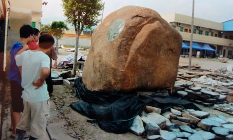 Khối đá quý khổng lồ nổi trội giữa một "đàn lợn đá".