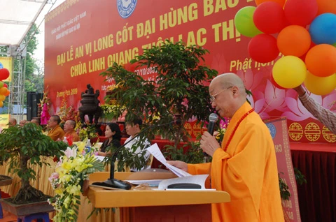 Hà Nội: Chùa Linh Quang tổ chức lễ an vị Long cốt (cất nóc) Đại hùng bảo điện ảnh 3