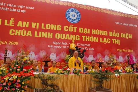 Hà Nội: Chùa Linh Quang tổ chức lễ an vị Long cốt (cất nóc) Đại hùng bảo điện ảnh 5